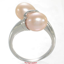 Load image into Gallery viewer, 9300092-Solid-Sterling-Silver-.925-Twin-Pink-F/W-Cultured-Pearl-Cocktail-Ring