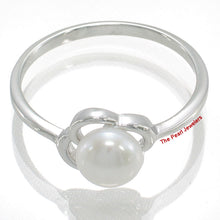 Load image into Gallery viewer, 9300110-Solid-Real-Silver.925-Flower-Design-White-Freshwater-Cultured-Pearl-Ring