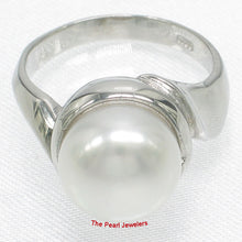 Load image into Gallery viewer, 9300140-Solid-Sterling-Silver-925-White-F/W-Cultured-Pearl-Solitaire-Ring
