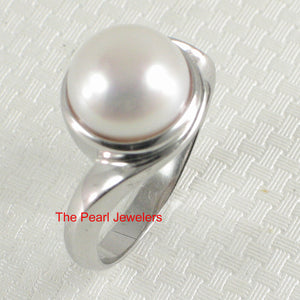 9300140-Solid-Sterling-Silver-925-White-F/W-Cultured-Pearl-Solitaire-Ring