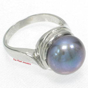 9300141-Solid-Sterling-Silver-925-Black-Grey-Tone-Pearl-Solitaire-Ring