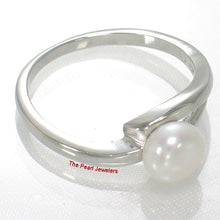 Load image into Gallery viewer, 9300150-White-Freshwater-Cultured-Pearl-Solitaire*Ring-Solid-Sterling-Silver-925