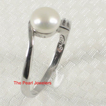 Load image into Gallery viewer, 9300170-Solid-Sterling-Silver-.925-White-Freshwater-Cultured-Pearl-Solitaire-Ring