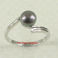Load image into Gallery viewer, 9300171-Solid-Sterling-Silver-.925-Black-Freshwater-Cultured-Pearl-Solitaire-Ring
