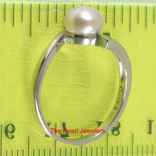Load image into Gallery viewer, 9300172-Solid-Sterling-Silver-.925-Pink-Freshwater-Cultured-Pearl-Solitaire-Ring