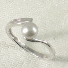 Load image into Gallery viewer, 9300173-Solid-Sterling-Silver-.925-Silver-Tone-Cultured-Pearl-Solitaire-Ring