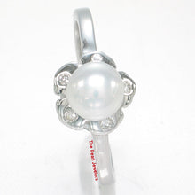Load image into Gallery viewer, 9300460-White-Cultured-Freshwater-Pearl-Cubic-Zirconia-Statement-Ring-Sterling-Silver