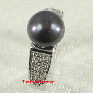 9300511-Black-Cultured-Freshwater-Pearl-Cubic-Zirconia-Ring-Sterling-Silver