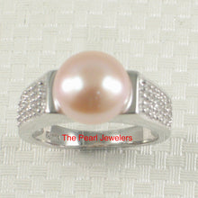 Load image into Gallery viewer, 9300512-Pink-Cultured-Freshwater-Pearl-Cubic-Zirconia-Ring-Sterling-Silver