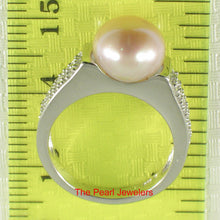 Load image into Gallery viewer, 9300512-Pink-Cultured-Freshwater-Pearl-Cubic-Zirconia-Ring-Sterling-Silver