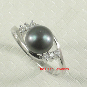 9302261-Sterling-Silver-Cultured-Black-Pearl-and-Cubic-Zirconia-Ring