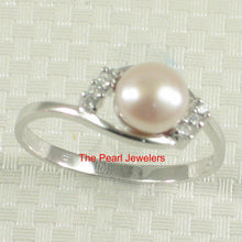 Load image into Gallery viewer, 9302262-Sterling-Silver-Cultured-Pink-Pearl-and-Cubic-Zirconia-Ring