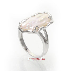 9309810-Genuine-Natural-White-Biwa-Pearl-Ring-.925-Solid-Sterling-Silver