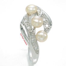 Load image into Gallery viewer, 9309832-Peach-Cultured-Freshwater-Pearl-Cubic-Zirconia-Ring-Sterling-Silver