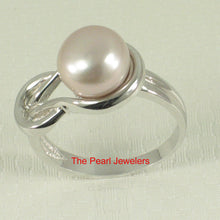 Load image into Gallery viewer, 9309874-Solid-Sterling-Silver-925-Love-Knot-Lavender-Cultured-Pearl-Rings
