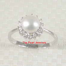 Load image into Gallery viewer, 9309990-Solid-Silver-.925-Tradition-White-Cultured-Pearl-Cubic-Zirconia-Ring