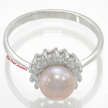 Load image into Gallery viewer, 9309994-Solid-Silver-.925-Tradition-Lavender-Cultured-Pearl-Cubic-Zirconia-Ring