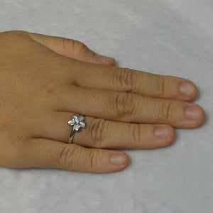 9330040-Solid-Silver-925-Hawaiian-Plumeria-Cubic-Zirconia-Band-Ring
