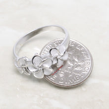 Load image into Gallery viewer, 9330050-Silver-.925-Tradition-Hawaiian-Triple-Plumeria-Design-Rings