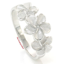 Load image into Gallery viewer, 9330050-Silver-.925-Tradition-Hawaiian-Triple-Plumeria-Design-Rings