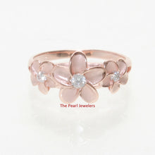 Load image into Gallery viewer, 9330065-Rose-Gold-Plated-Solid-Silve-925-Hawaiian-Plumeria-Ring